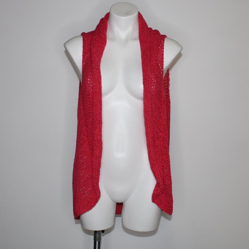 J Jill Sleeveless Pink Open Style Cardigan